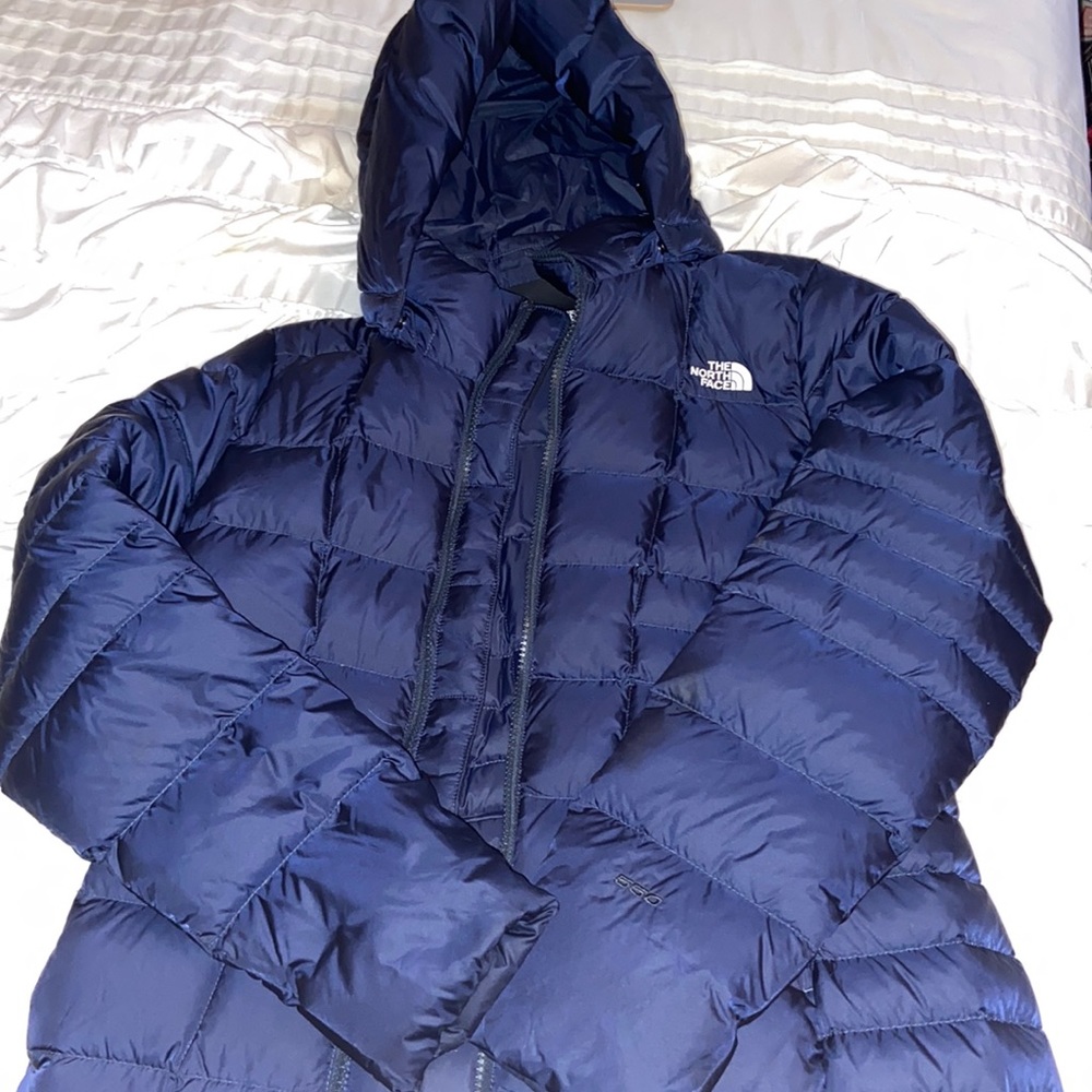 Navy Blue North Face down puffy parka